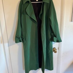 H&M Green Trench Coat for Women